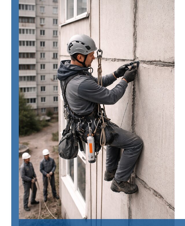 Обследование межпанельных швов и герметизация в Сосногорске