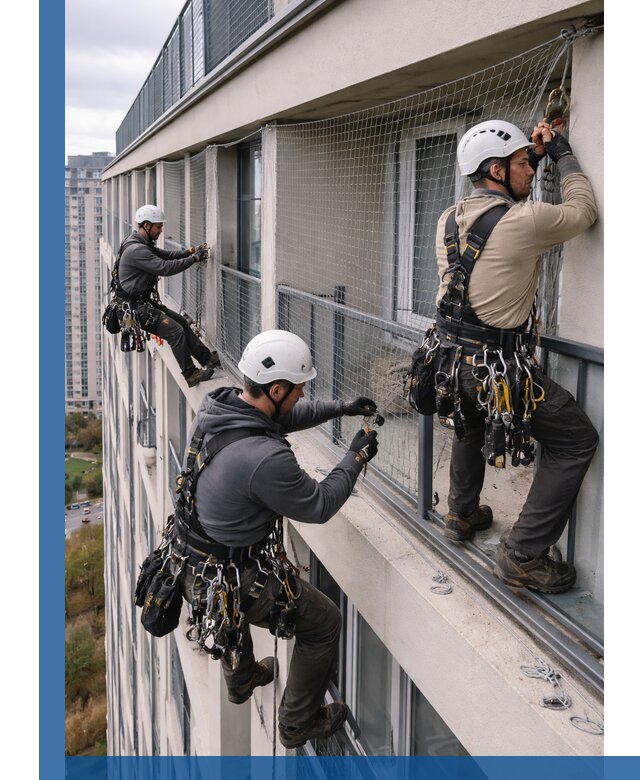 Профессиональный монтаж защитной сетки от птиц в Сосногорске