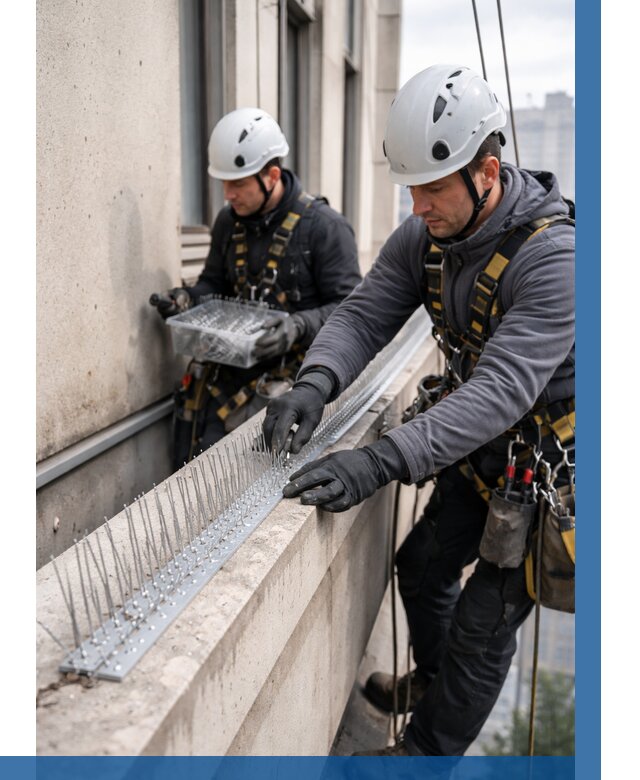 Установка шипов от птиц в Сосногорске от 877 р. | ВЫСОТНИК-Сно